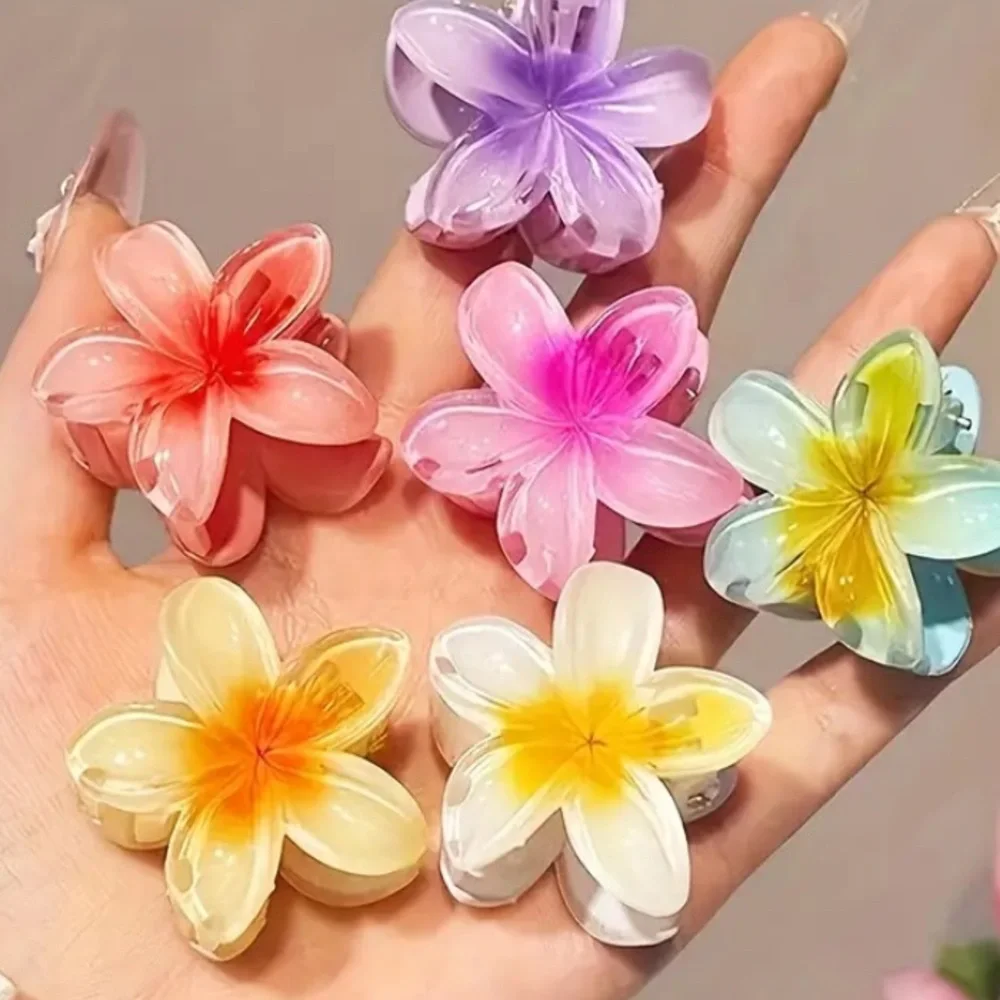 Red and Pink Floral Hair‎ Clips Set
